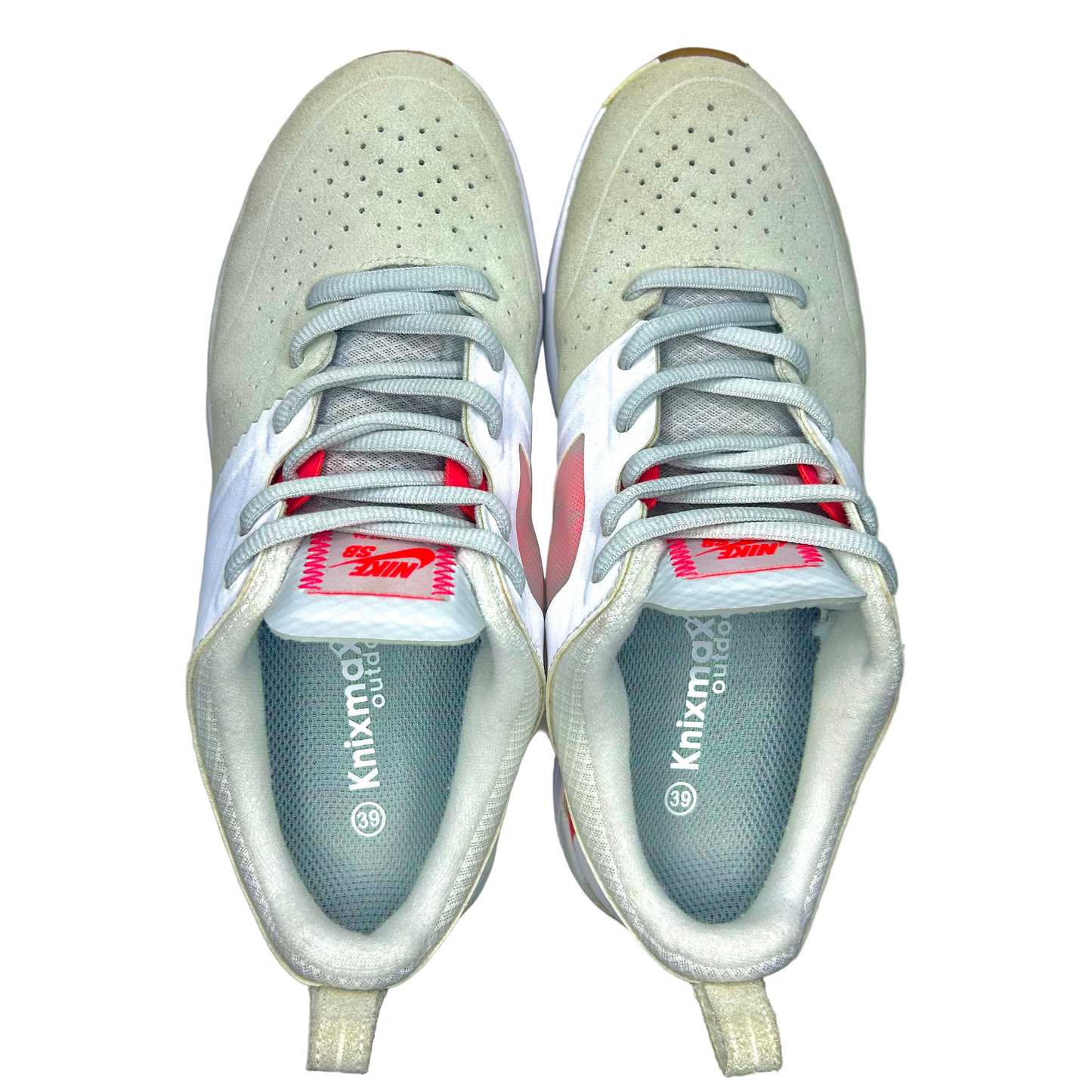 Nike SB Project BA - Blanc/Beige avec logo rouge vif - Homme - Taille 8