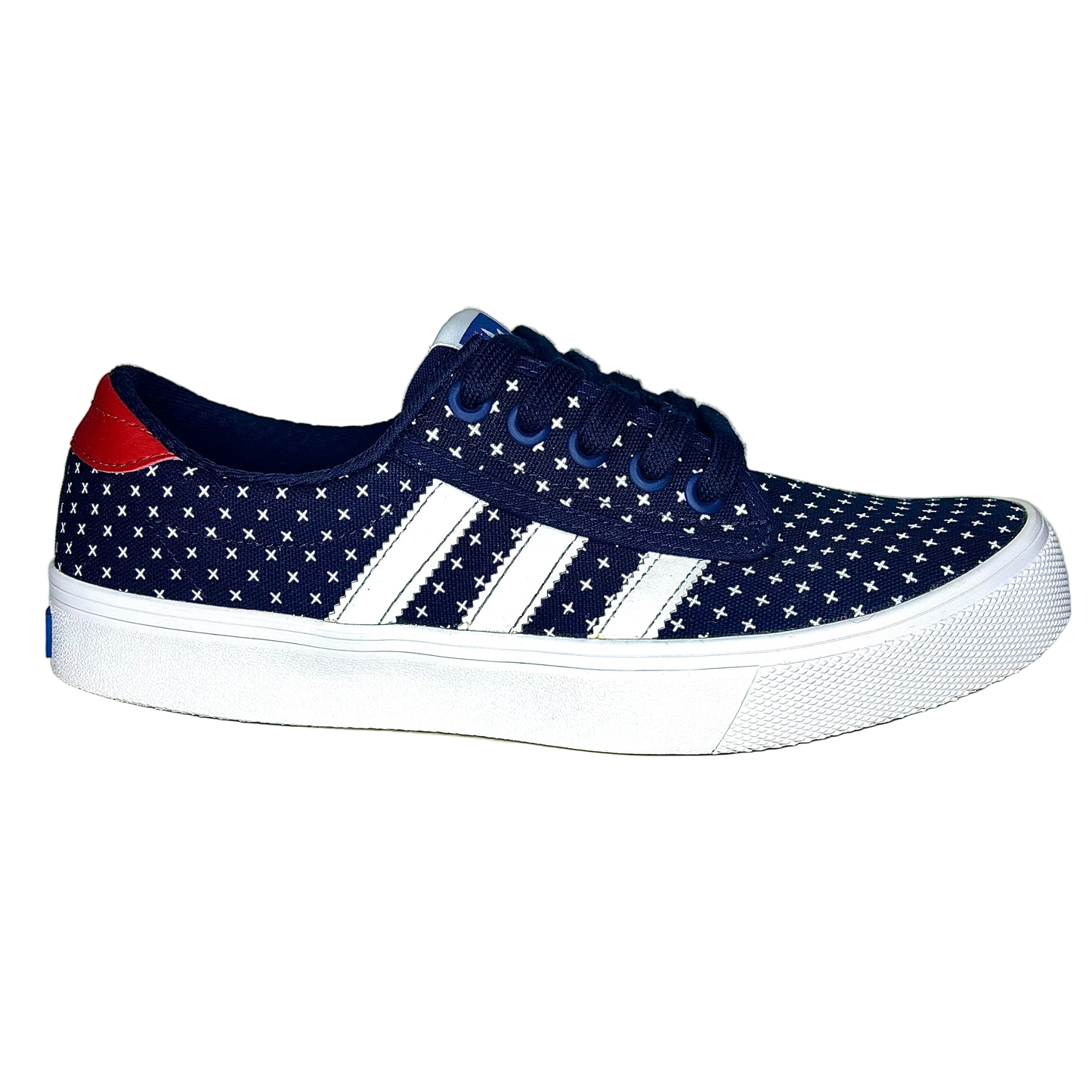 Adidas Seeley Canvas – Bleu Marine à Motif “+” blanc - Homme - Taille 8