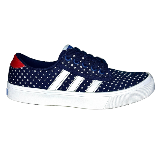 Adidas Seeley Canvas – Bleu Marine à Motif “+” blanc - Homme - Taille 8